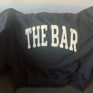 The Bar Black Sweatshirt with White Logo